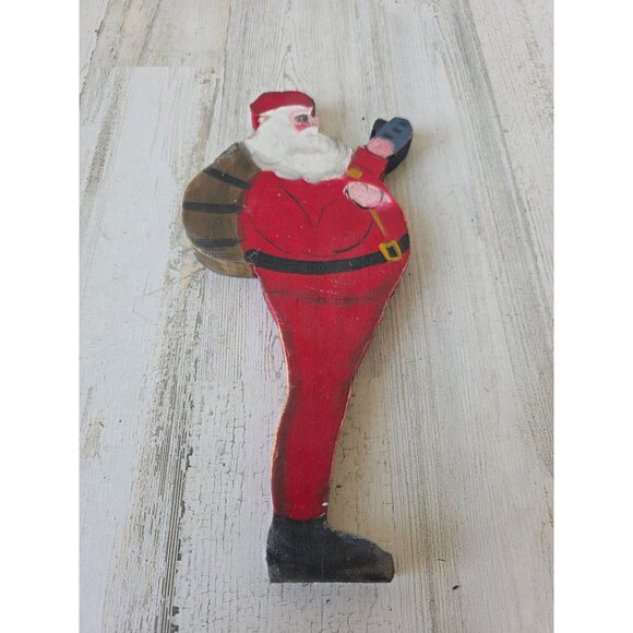Vintage wooden Santa statue figurine - Picture 1 of 9